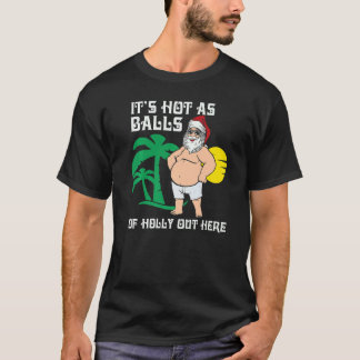 Kerstmis in juli Hete Kerstman Zomer Kerstmis Scha T-shirt