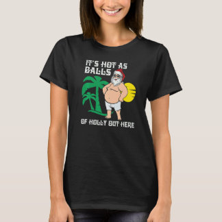 Kerstmis in juli Hete Kerstman Zomer Kerstmis Scha T-shirt