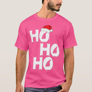 Kerstmis in juli Hipster Santa Ho Ho T-shirt