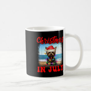 Kerstmis in juli-hondliefhebber Kerstmis grappige  Koffiemok