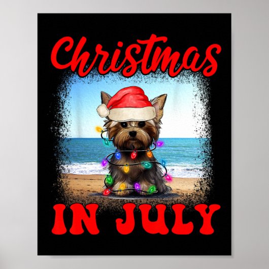 Kerstmis in juli-hondliefhebber Kerstmis grappige Poster (Voorkant)