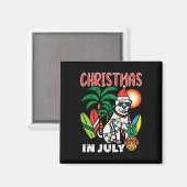 Kerstmis in juli-hondliefhebber strand Kerstmis zo Magneet (Voorkant / Achterkant)