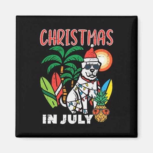 Kerstmis in juli-hondliefhebber strand Kerstmis zo Magneet (Voorkant)