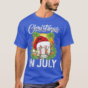 Kerstmis in juli honkbal Santa Hat Summer T-shirt