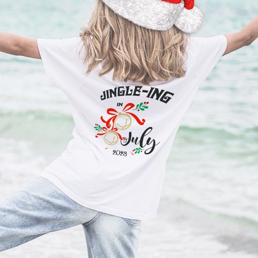 Kerstmis in juli Jingle-ing in juli Jingle Bells T-shirt