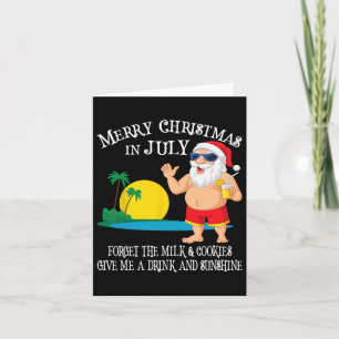 Kerstmis in juli jongstleden kerstfeest Mannen Vac Kaart