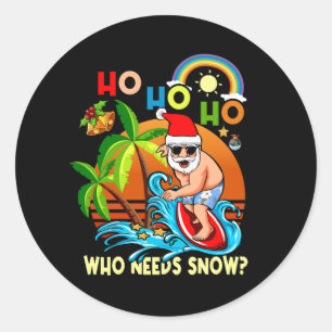 Kerstmis in juli jongstleden tijdens het kerstfees ronde sticker