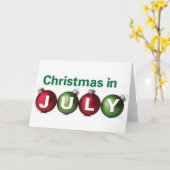 Kerstmis in juli kaart (Gele Bloem)