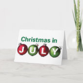 Kerstmis in juli kaart (Voorkant)