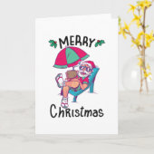 Kerstmis in juli kaart (Gele Bloem)