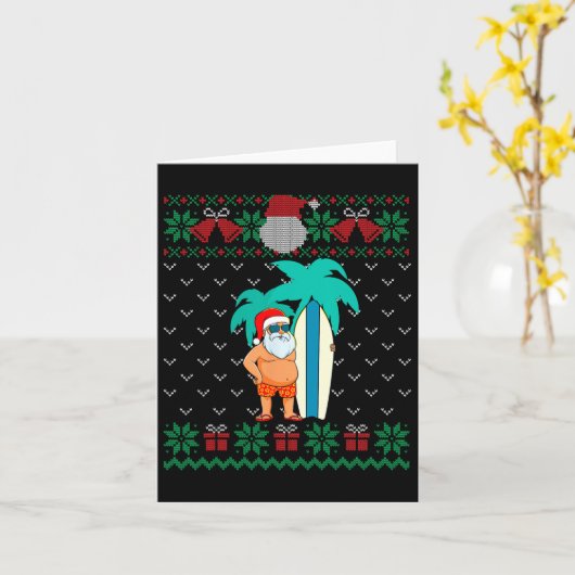 Kerstmis in juli kaart (Gele Bloem)