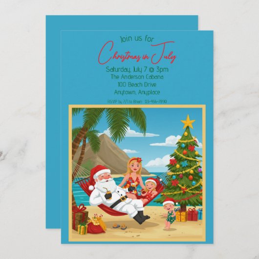 Kerstmis in juli kaart (Voorkant / Achterkant)