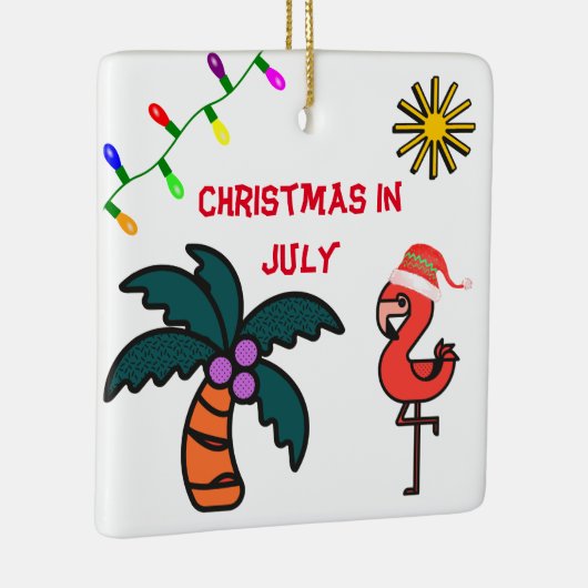 Kerstmis in juli keramisch ornament (Rechts)