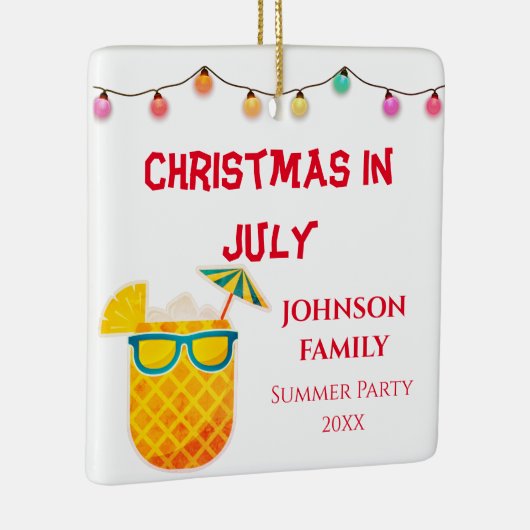 Kerstmis in juli keramisch ornament (Rechts)