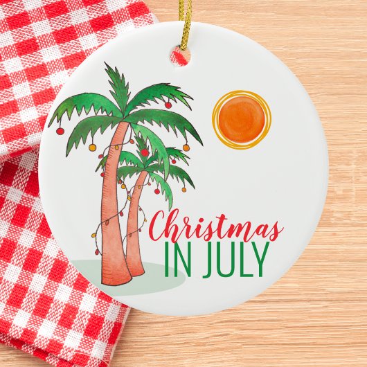Kerstmis in juli keramische ornament