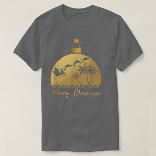 Kerstmis in juli Kerstdolfijnen Santa Claus Carria T-shirt (Design voorkant)
