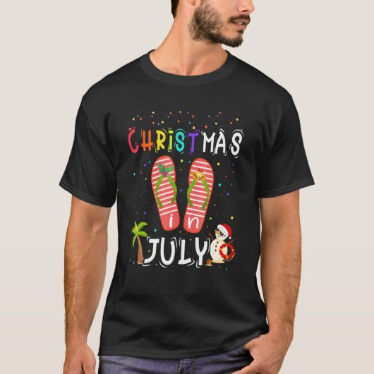 Kerstmis in juli kerstfeestelijke kerstmis t-shirt (Voorkant)