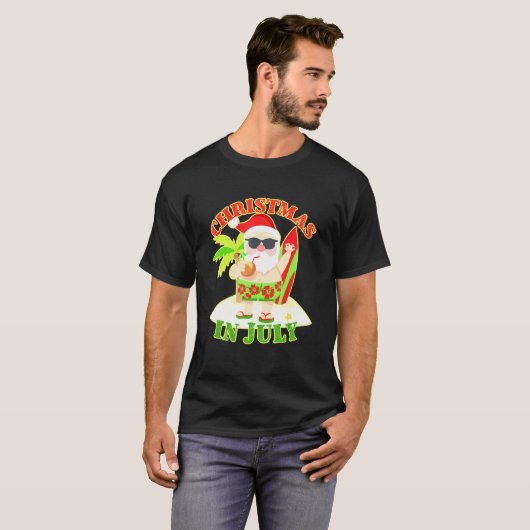 Kerstmis in juli Kerstkerstkerstkerstkerstkerstker T-shirt (Voorkant volledig)