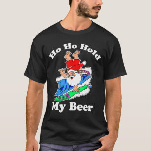 Kerstmis in juli Kerstman Hawaiaans surfen T-shirt