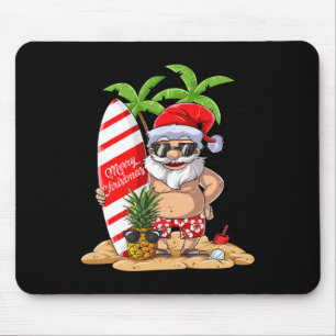 Kerstmis in juli Kerstman Hawaiaanse surfen cadeau Muismat