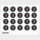 Kerstmis In Juli Kerstman Hawaiaanse Surfing Candy Ronde Sticker (Vel)