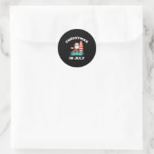 Kerstmis In Juli Kerstman Hawaiaanse Surfing Candy Ronde Sticker (Tas)