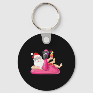 Kerstmis In Juli Kerstman Hawaii Flamingo Zomer Va Sleutelhanger