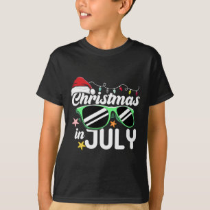 Kerstmis In Juli Kerstman Hoed Zonnebril Strand Zo T-shirt