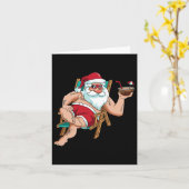 Kerstmis in juli Kerstman op dag van de onafhankel Kaart (Gele Bloem)