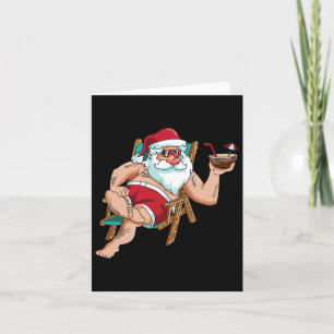 Kerstmis in juli Kerstman op dag van de onafhankel Kaart