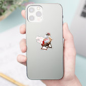 Kerstmis in juli Kerstman Sticker (Telefoon)