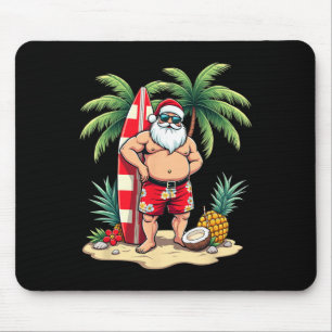 Kerstmis in juli Kerstman surfen Zomer surfen _5 Muismat