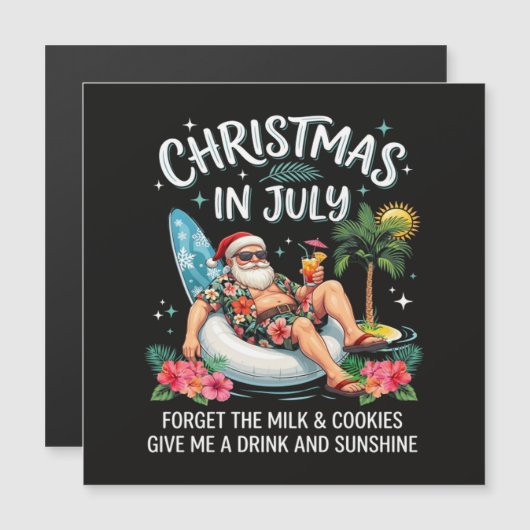 Kerstmis in juli Kerstman Vakantiedrank (Voorkant / Achterkant)