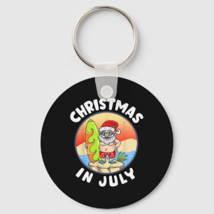 Kerstmis in juli Kerstman Zomer Strand Kerstmis in Sleutelhanger