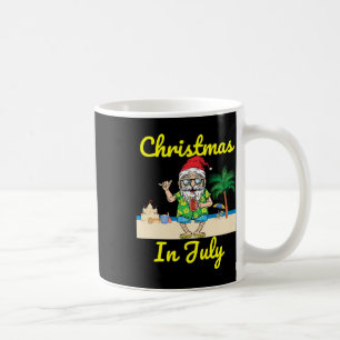 Kerstmis in juli kerstmannenhoed strand zomer vaka koffiemok