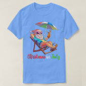 Kerstmis in juli kerstmanstoel cococakt t-shirt (Design voorkant)