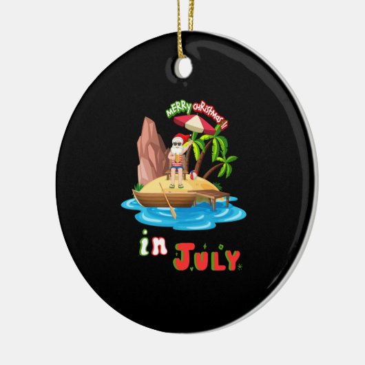 Kerstmis in juli Kerstmis in juli Sarcastische San Keramisch Ornament (Links)