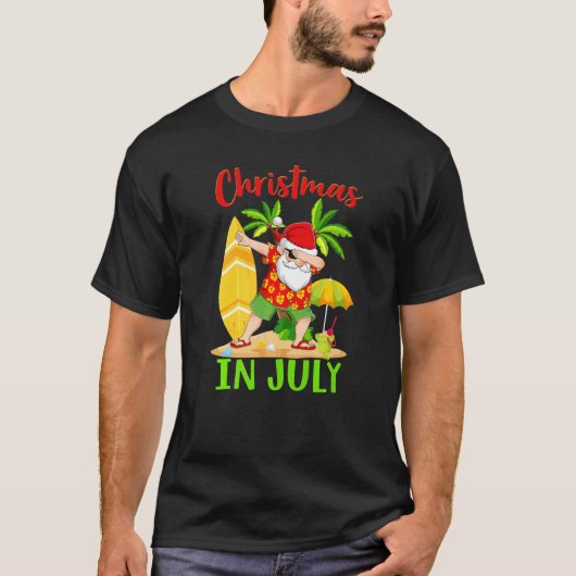 Kerstmis in juli: kerstmis in Santa Summer Hawaiia T-shirt (Voorkant)