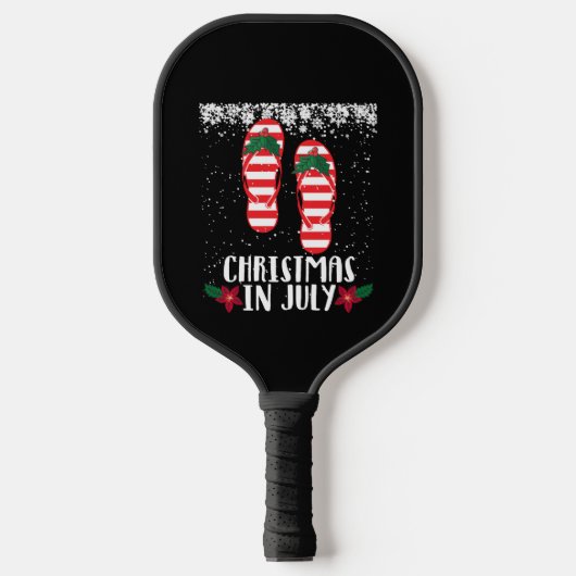 Kerstmis in juli Kerstmis Teenslippers Summer Holi Pickleball Paddle (Voorkant)