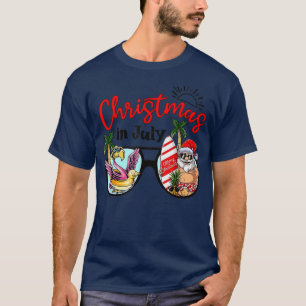 Kerstmis in juli kerststrand t-shirt