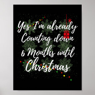 Kerstmis in juli kersttelling poster