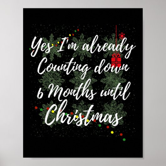 Kerstmis in juli kersttelling poster (Voorkant)