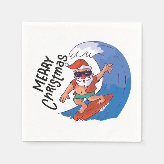 Kerstmis in juli Klassieke Round Sticker Servet (Voorkant)