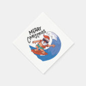 Kerstmis in juli Klassieke Round Sticker Servet (Hoek)