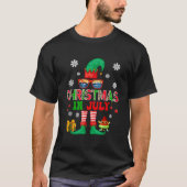 Kerstmis in juli kostuum elf zonnebril strand lov t-shirt (Voorkant)