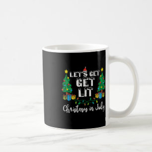 Kerstmis in juli laten we het leuk maken grappige koffiemok