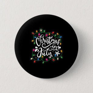 Kerstmis in juli lichten grappige zomer Xmas manne Ronde Button 5,7 Cm