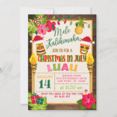 Kerstmis in juli Luau Uitnodiging (Voorkant)