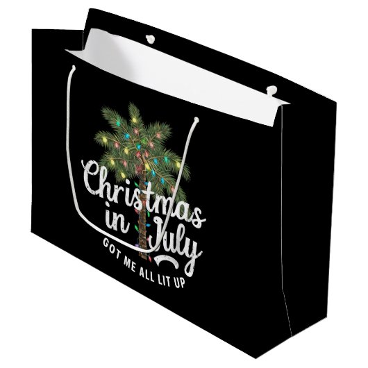 Kerstmis in juli maakte me helemaal opgewonden groot cadeauzakje (Voorkant Gekanteld)