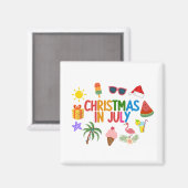 Kerstmis in juli magneet (Voorkant / Achterkant)